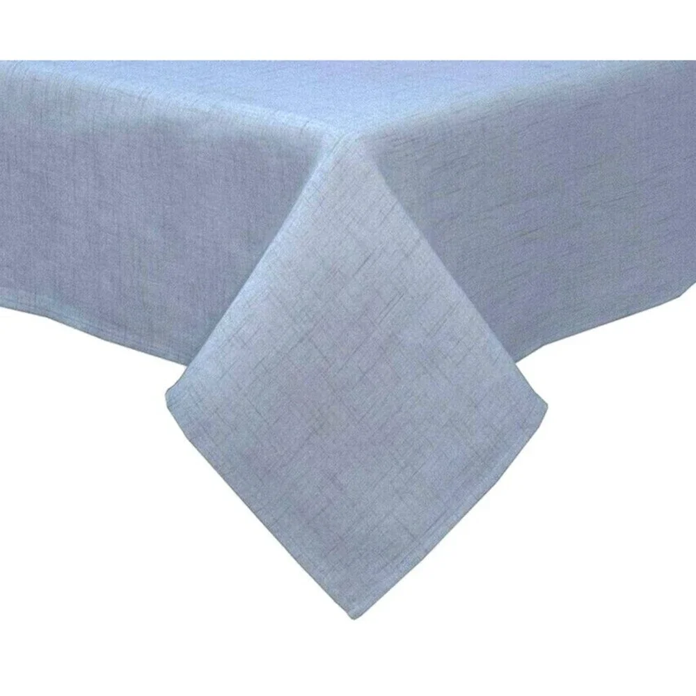 Bardwil Linens Periwinkle Blue Fabric Tablecloth Cloth 60x84 Easy Care Brussels